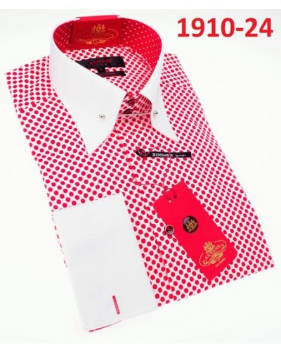 Men's Fashion Shirt by AXXESS - Red Dots