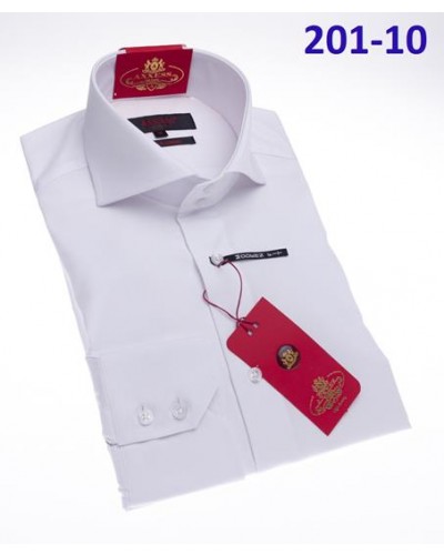 Men's Fashion Shirt by AXXESS - White / Cutaway Collar
