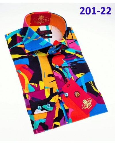 Men's Fashion Shirt by AXXESS - Abstract Multi