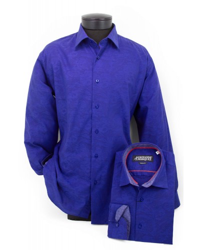Giovanni Marquez Men's European Shirt - Blue / Shadow Pattern a