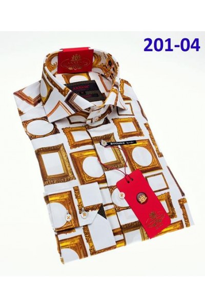 Men's Fashion Shirt by AXXESS - Gold Frames