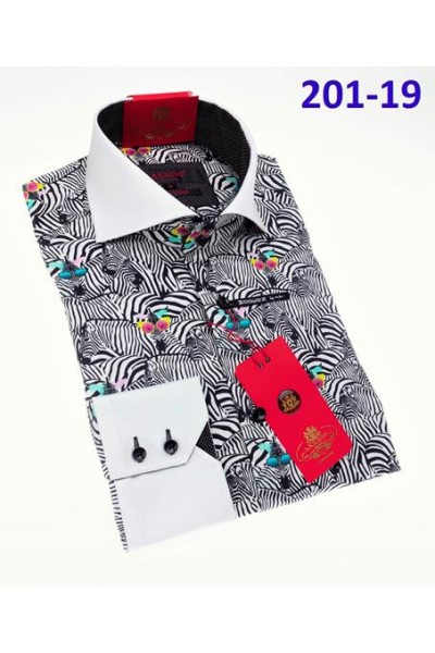 Men's Fashion Shirt by AXXESS - Zebras
