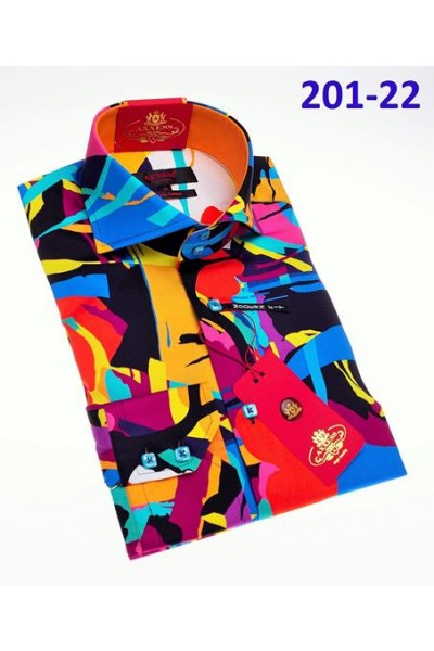 Men's Fashion Shirt by AXXESS - Abstract Multi