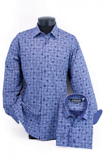 Giovanni Marquez Men's European Shirt - Blue / Spray Pattern a