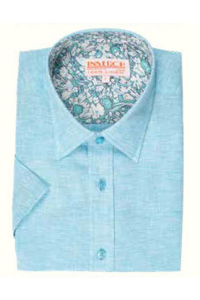 Men's 100% Linen S/S Shirt by Inserch / Merc - Paradise Sky