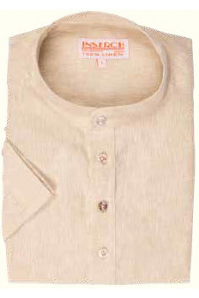 Men's 100% Linen S/S Shirt by Inserch / Merc - Oatmeal a