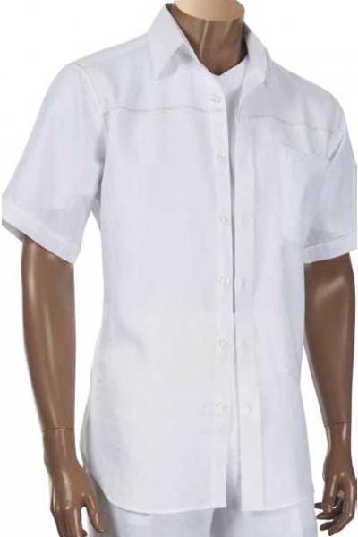 Men's 100% Linen S/S Shirt by Inserch / Merc - White