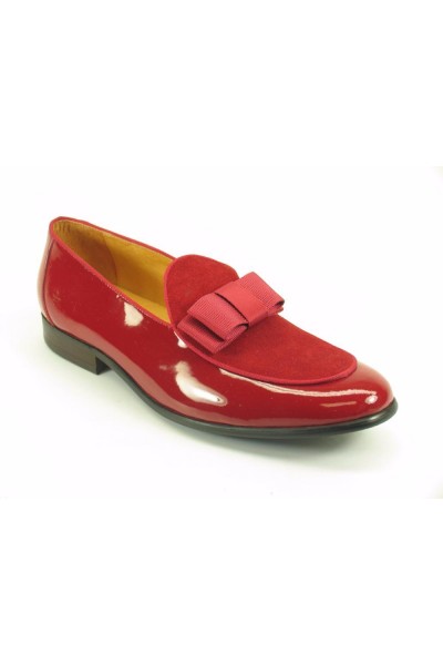 Men's Fashion Shoes by Carrucci - Duo / Bow Red
