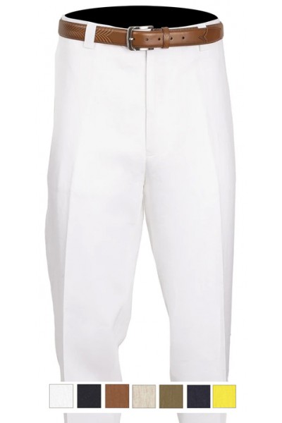 Men's 100% Linen Flat Front Pants by Merc/InSerch - 7 Colors a