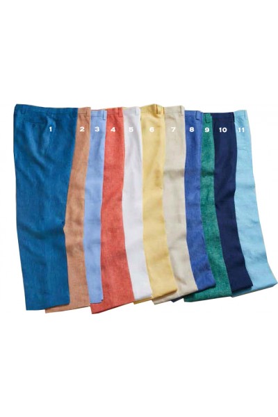 Men's 100% Linen Slim Fit Pants by Merc/InSerch - 11 Colors
