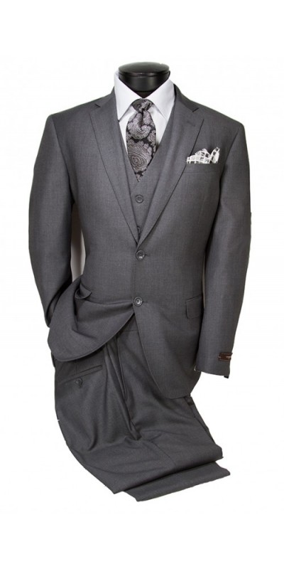 Vitarelli Mens Suit Medium Gray