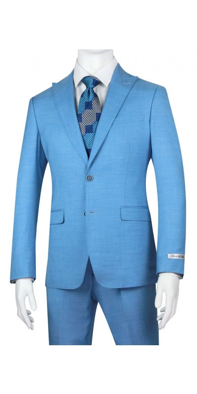 Needle & Stitch Men's Slim Fit 3 Piece Suit - Sky Blue